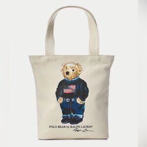 Ralph Lauren Polo Bear Canvas Tote